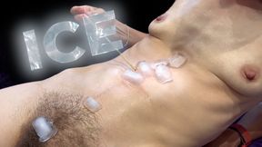 Ice Cubes sliding down my naked body (4K)