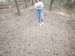 I Flashed My Ramrod To A Lonely Gal In The Forest And That babe Helped Me Cum