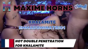 Avec khalamite et Emmadominatric1, on ne fait pas les choses &agrave_ moiti&eacute_ Sexe hardcore, cumshot explosif, et une sc&egrave_n...