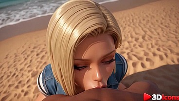 Android 18 loves getting fucked on the beach by a black guy while her boyfriend is away [AI]