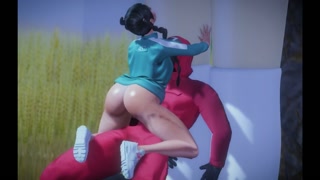 Female Contestant Gets Tight Pussy Fucked by BBC Guard (Squid Game Parody) - Second Life