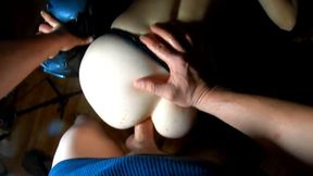 Cute Redhead Stepdaughter Gets Her Ass Oiled And Anal Fucked