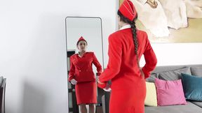 Russian Stewardess Seduced Pilot for Hot Sex, Anal&#x1F44C; and Blowjob!
