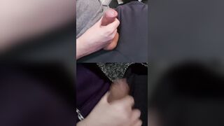 Draining 2 hard meaty lollipops with torrid precum shining on the crowns.