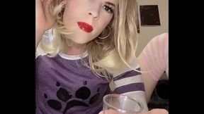 Sissygasm Drinking - Trans Cumslut Jessica Bloom