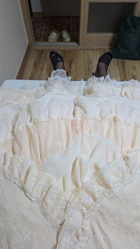 Masturbating while wearing a dress