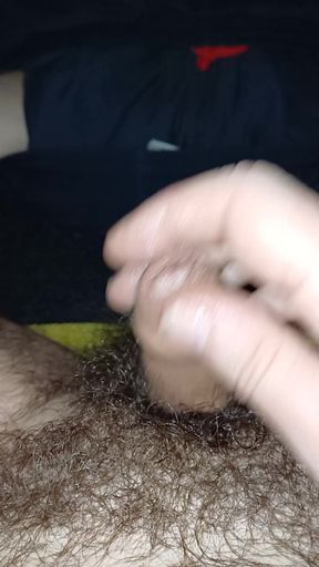 Close Up Cum In Hand Small Soft Uncut Cock