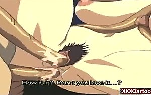 Anime tentacle monster does busty chick