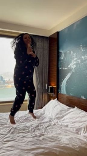 Sexy Latina gets wild hot in hotel room