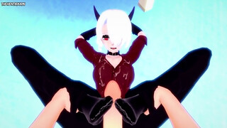 POINT OF VIEW Manga porn Foot wank from Zdrada from Helltaker