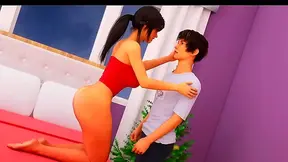 Stepsis Seduces Santa with Steamy Blowjob in Holiday Hentai Fantasy