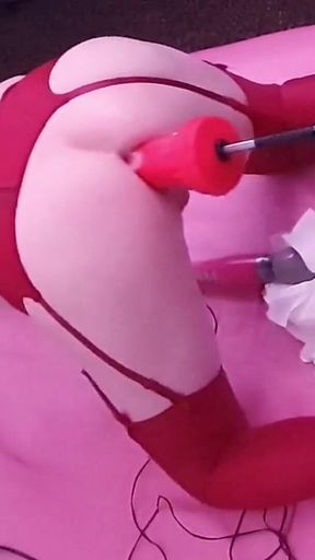 Fucking Machine Anal Dildo Fun with Essex Girl Lisa