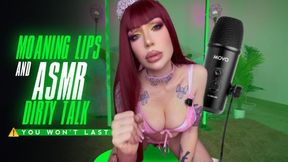 Moaning Lips & Dirty Talk ASMR – You Won’t Last - cum challenge - sensual domination - big tits redhead - milf - cum tax - soft femdom - goth girl