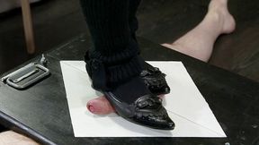 Crushed by ballet shoes with gaiters CBT