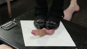 Crushed by ballet shoes with gaiters CBT