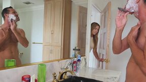 Stepdaughter getting ravaged while mom showers