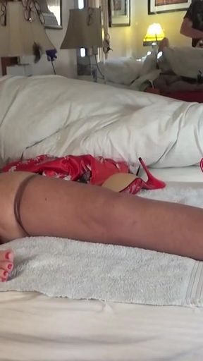 Aunty Ann Begs For Cun On Her Feet   Clip 3