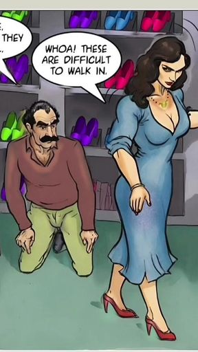Married Brunette Housewife Was Fucked by a Shoe Salesman Right in the Store. Comic