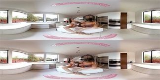 VR Bangers Hot Ebony Roommate Seduces Megan Rain To Eat Her Pussy Porn