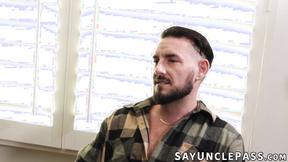 ”Tony Genius offers his butt to Derek Allen to help him release stress”