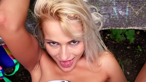 PublicPickups: Perky blonde babe Cherry Kiss butt sex in park