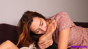 Hog Tied Feet Worship - Sole Licking - HD MP4