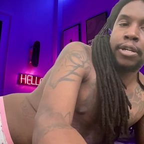 Ebony Solo Tease in Tight Thong - up Close &amp; Personal