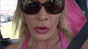 one of the best  slut in chastity suck a schlong in public