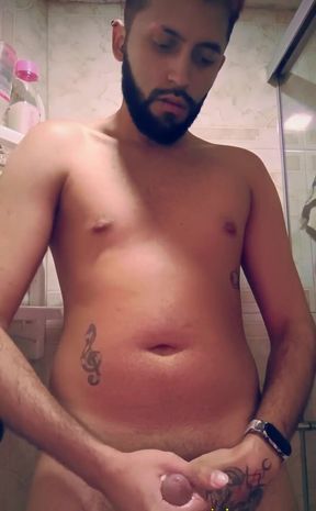 Jerking off in the shower till I cum then I keep going