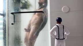 Giant shows himself showering with a tiny human and then ends up being eaten