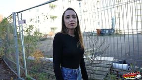 german scout - petite latina teen priscila belini with perfect tits pick up for casting fuck