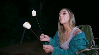 The camping trip leads to point of view blowjob action