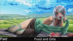 Horny Anime Girls Solve Puzzles for Steamy Food Rewards in Hot Hentai Scene