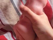 Philip playing with toy vagina