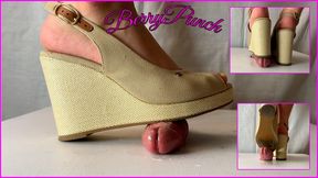 Dirty Wedge Heels Cock Trampling - Cock Crush - Cockbox - Shoejob - Foot Fetish - 1080HD