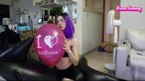 Owllete masturbates to orgasm on retro Intex whale copy