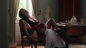 la chatelaine se fait manger le minou