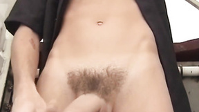 ”Good looking hunk enjoys playing with his heavy schlong”