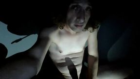 Transgirl, Cum-covering Myself Watching Porn Buttplug in My Asshole