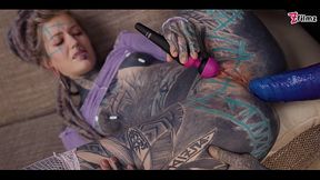 Tattoo Girl get ASS fucked with MACHINE - DP, gape, ANAL, prolapse, real orgasm - goth, punk, alt porn - ZF010