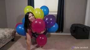 Play With Bouquet of Helium Balloons Skirt & Pantyhose - Kylie Jacobs - WMV 1080p HD