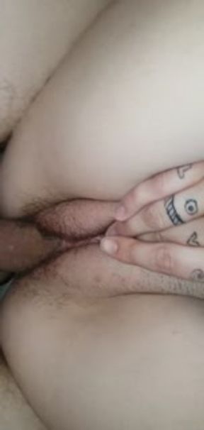 A pretty tyanochka greedily sucks a big elastic dick, and then the guy fucks her hard in a narrow pu