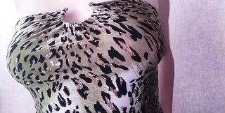 Horny Girl Playing on Webcam with Her Natural Tits and Hard Nipples - Awesome Solo Masturbation