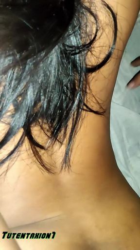 Skinny stepsister gets cocked while wearing a plug in her ass