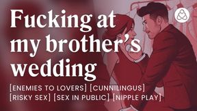 Naughty sister-in-law fingered and pounded in public at a wedding