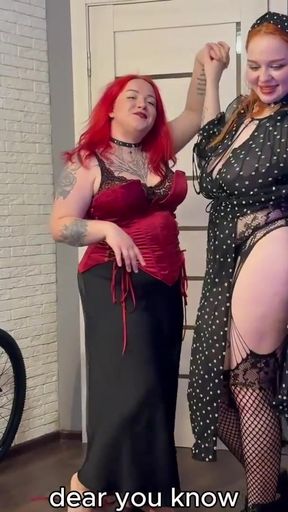 Wife gave her husband sex with another girl   Clip 1