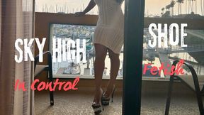 Sky High Black Stilettos: Ebony Goddess Towering Cruelty for Heel Addicts