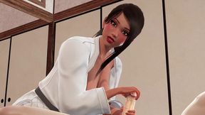 Hot Trainer Jamila in Tatami Room 3D Hentai - Dick Glans Caresses, Titjob Teasing for Big Dick, Deepthroat Mouth Fuck Cumshot