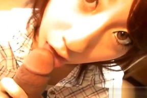 Japanese Yui Komiya having fun sucking part1