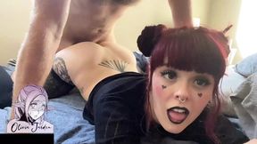 Wet Pussy&#x1F32E;&#xFE0F; Tease: Pawg Ahegao Teen Gets Hard Throatfuck